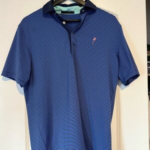 Greyson Blue Striped Men's Polo Shirt